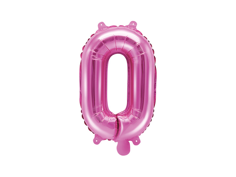 Balon foliowy litera O ciemnoróżowy 35 cm