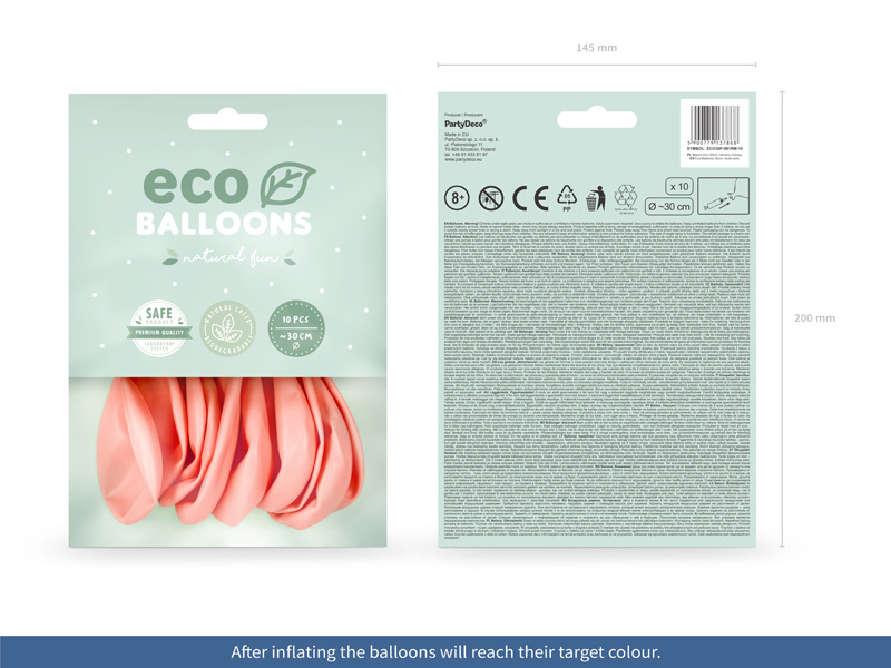 Balony Eco pastelowe 30cm rumiany różowy - dekoracje