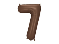 Balon foliowy Cyfra '7', 86cm, mocca