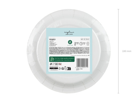 Talerzyki Samolot, 18x18 cm, mix (1 op. / 6 szt.)