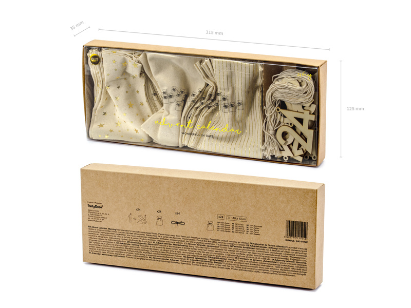 Ekologiczny kalendarz adwentowy do dekoracji