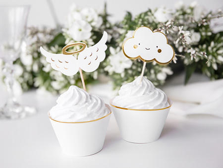 Dekoracje do muffinek - Chmurki i Skrzydła, 12,5cm (1 op. / 6 szt.)