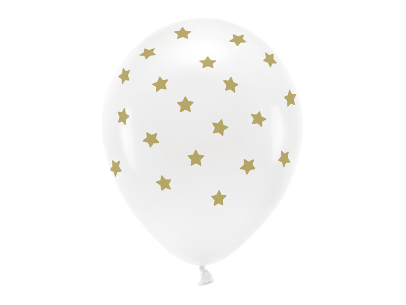 Balony Eco 33 cm pastelowe Gwiazdki biały - zdjęcie 1