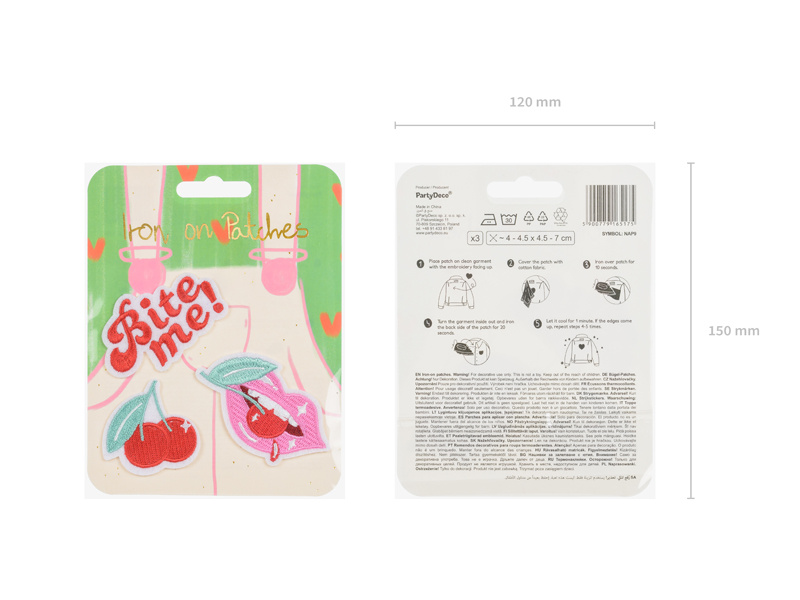 Zestaw naprasowanek Bite me - różnorodne wzory