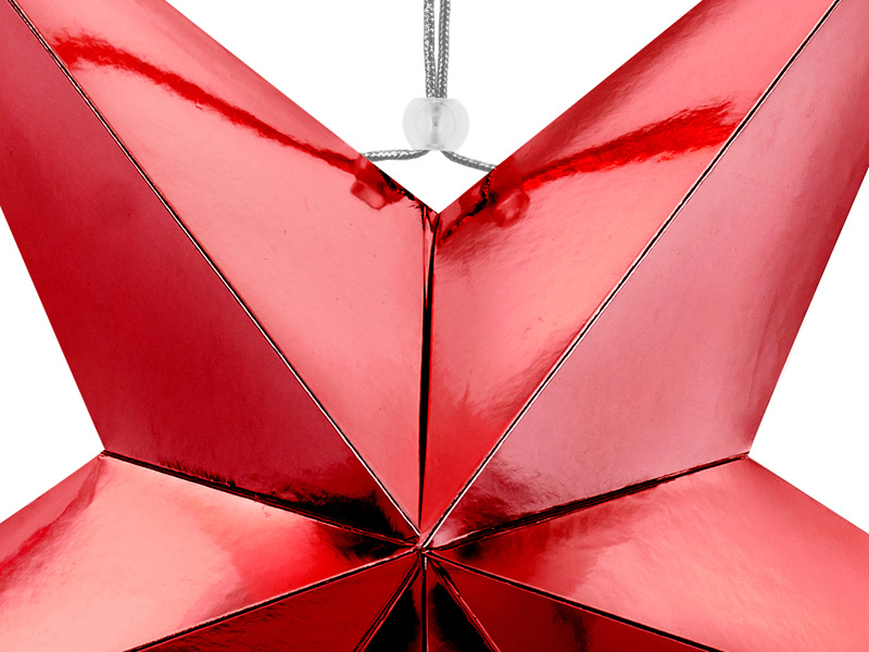 Gwiazda papierowa 70cm czerwony - zdjęcie 2