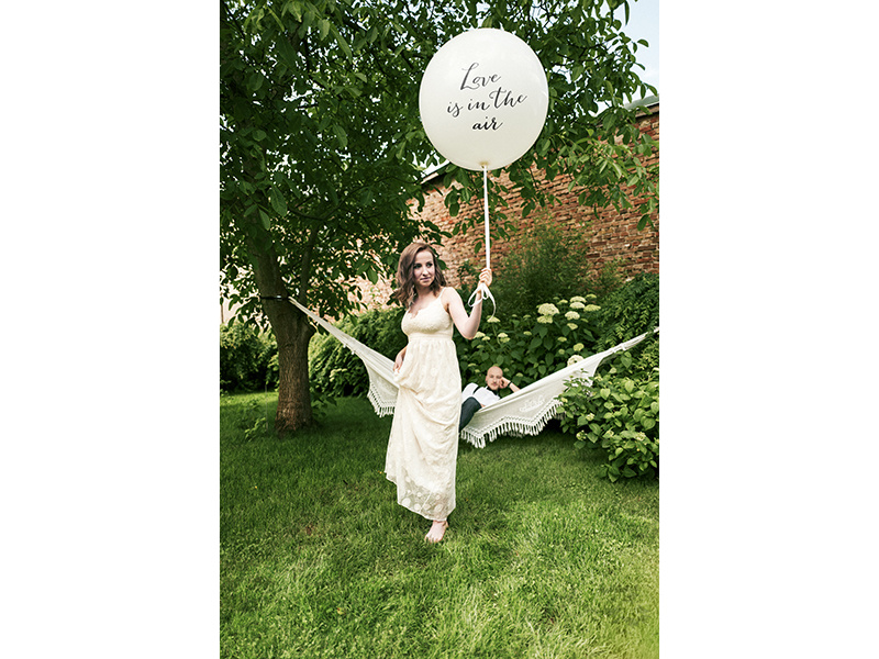 Balon Love is in the air – detal nadruku