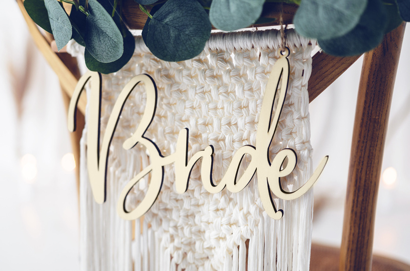 Zawieszki na krzesła Bride Groom komplet