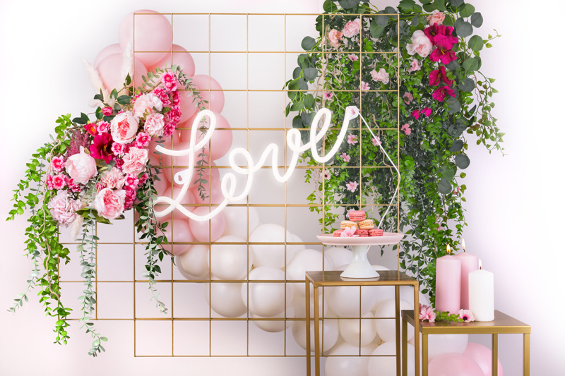 Neon LED Love biały - detale konstrukcji