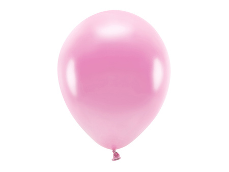 Balony Eco 30cm metalizowane, różowy (1 op. / 10 szt.)