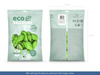 Balony Eco 30cm metalizowane, zielone jabłuszko (1 op. / 100 szt.)