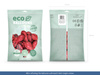 Balony Eco 30cm metalizowane, jasny czerwony (1 op. / 100 szt.)