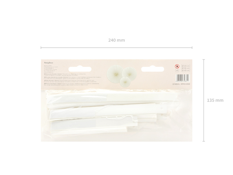 Rozety dekoracyjne złamana biel – szczegółowy widok