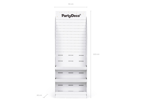 Stand papierowy, biały, 58x160x40cm
