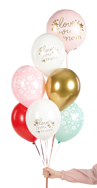 Dekoracyjne balony na Dzień Matki – Love you mom