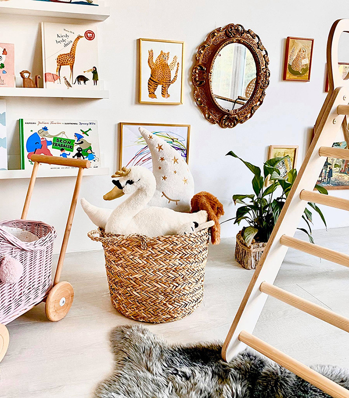 Poduszka Little Star Księżyc – aranżacja w pokoju dziecka