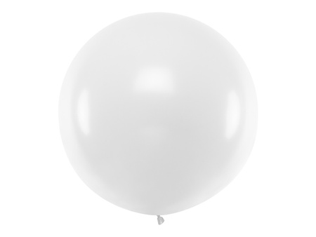 Balon okrągły 1m, Pastel White