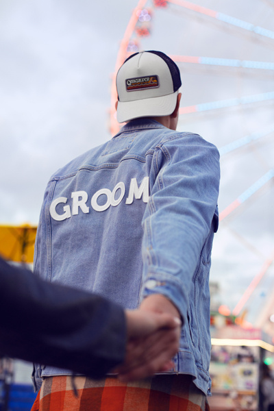 Naprasowanka GROOM biały 30x6cm – prezentacja produktu