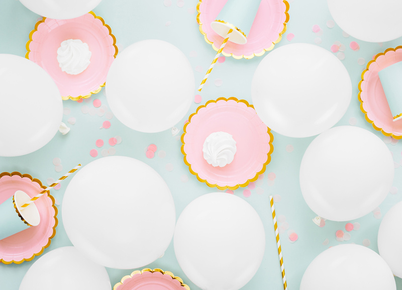 Balony Eco pastelowe białe 30 cm - aranżacja