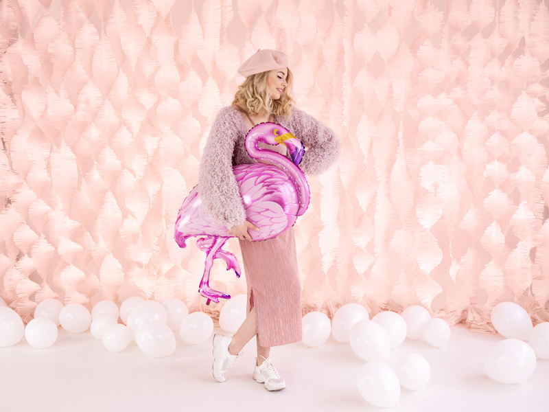 Balon foliowy Flaming różowy 70x95cm - zdjęcie 5