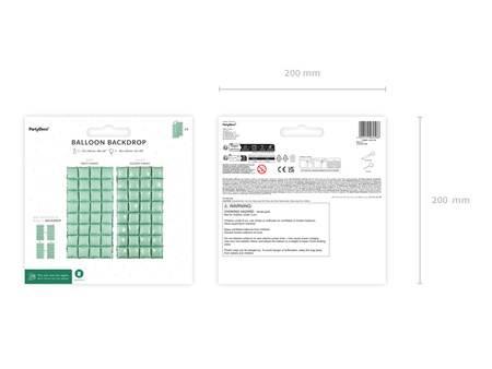 Balon foliowy kurtyna dwustronna, szałwiowy, 55 x 110 cm