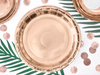 Talerzyki okrągłe, różowe złoto, 23cm (1 op. / 6 szt.)