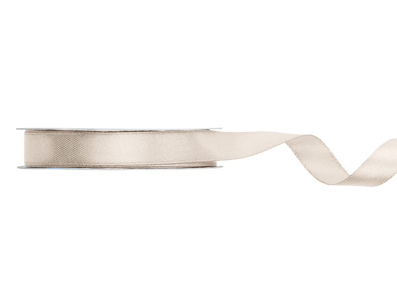 Tasiemka satynowa złamana biel 12mm 25m