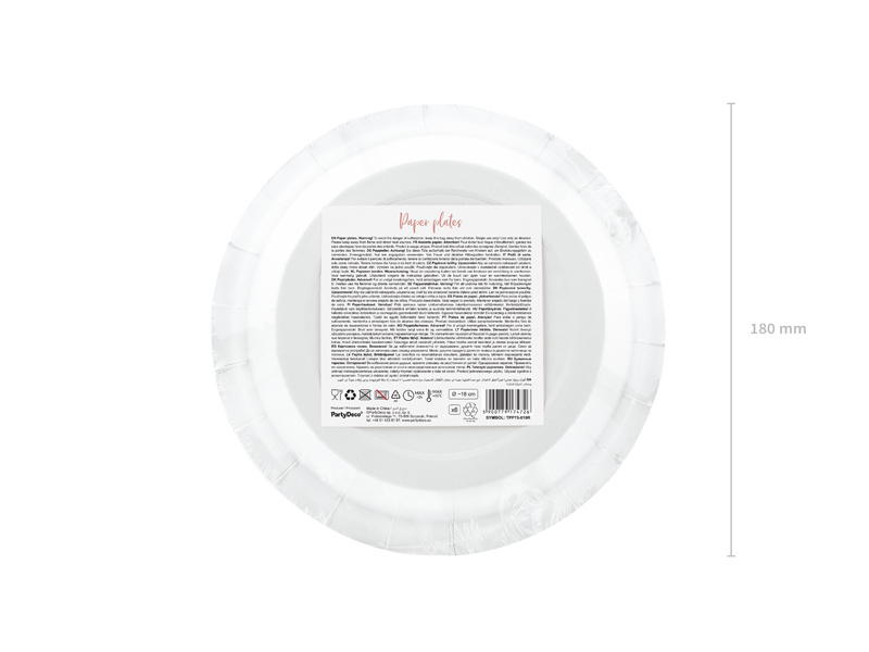 Papierowe talerzyki różowe złoto z napisem Happy Birthday