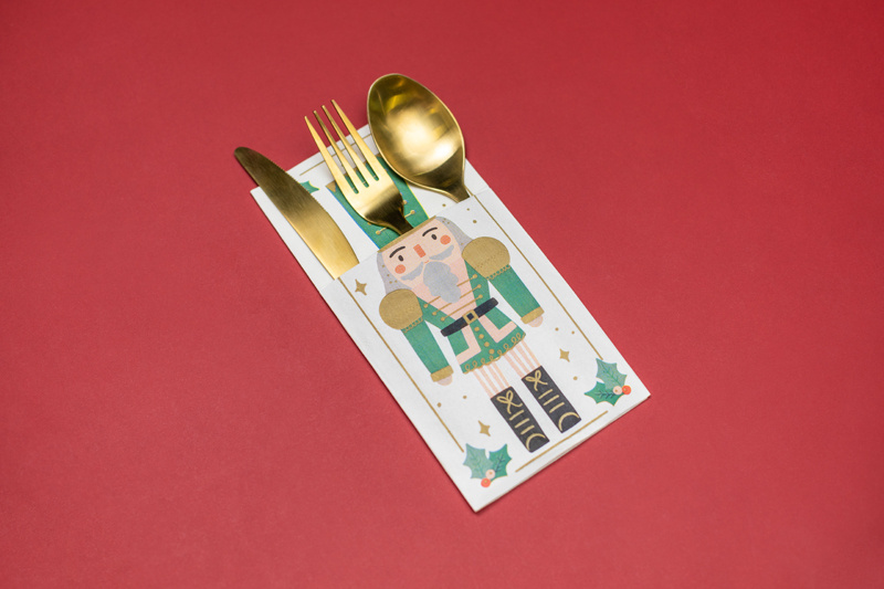 Kieszonka na sztućce Dziadek do orzechów - rozmiar produktu