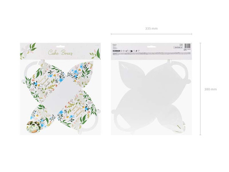 Ozdobne pudełka na ciasto, mix, 16x15x8 cm (1 op. / 10 szt.)