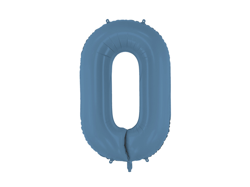 Balon foliowy cyfra 0 granatowy 86 cm