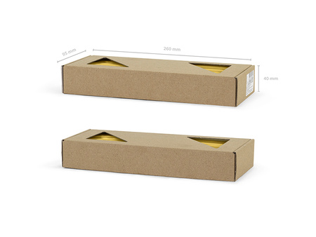 Świeca stożkowa metalizowana, złoty, 24cm (1 op. / 10 szt.)