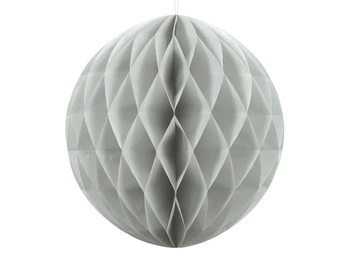 Kula bibułowa, jasny szary, 30cm