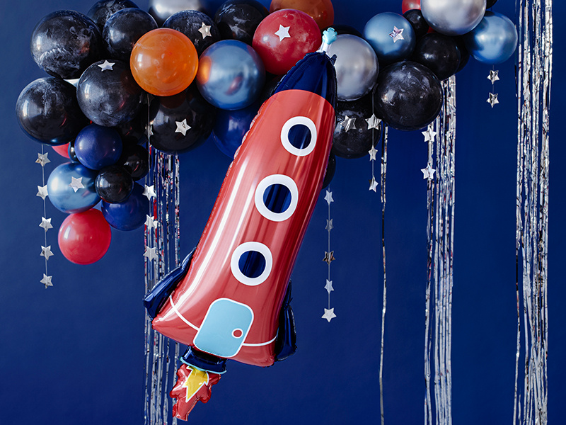 Balon foliowy Rakieta 44x115cm mix - zdjęcie 3