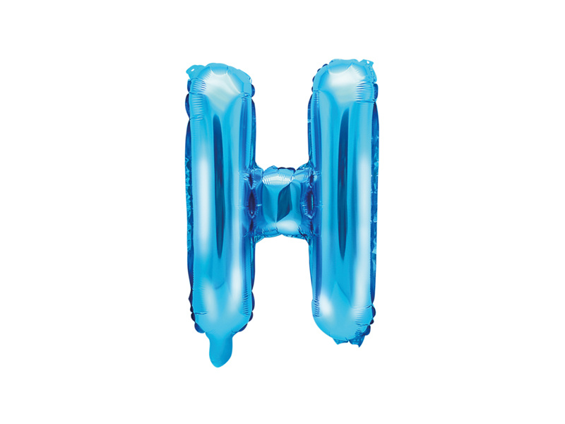 Balon foliowy litera H niebieski 35 cm