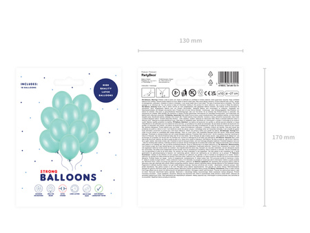 Balony Strong 27cm, Metallic Mint Green (1 op. / 10 szt.)