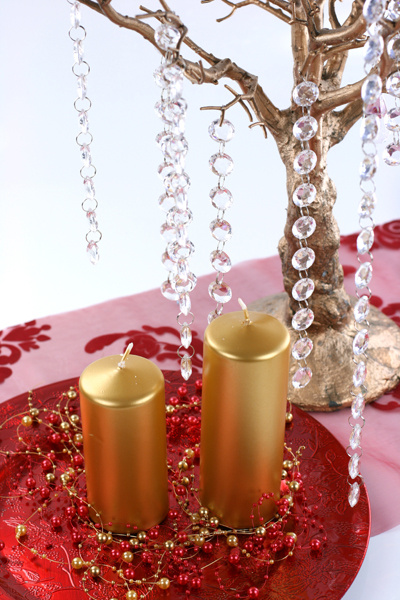 Świeca klubowa złota w aranżacji