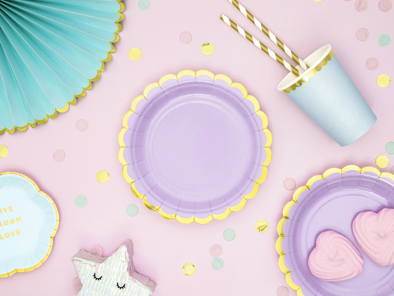 Opakowanie słomek papierowych złotych 10 sztuk