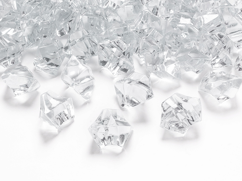 Kryształowy lód bezbarwny 25x21mm – opakowanie 50 sztuk