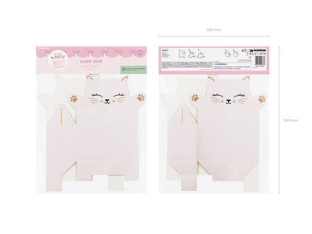 Ozdobne pudełka na ciasto - Kotek (1 op. / 6 szt.)