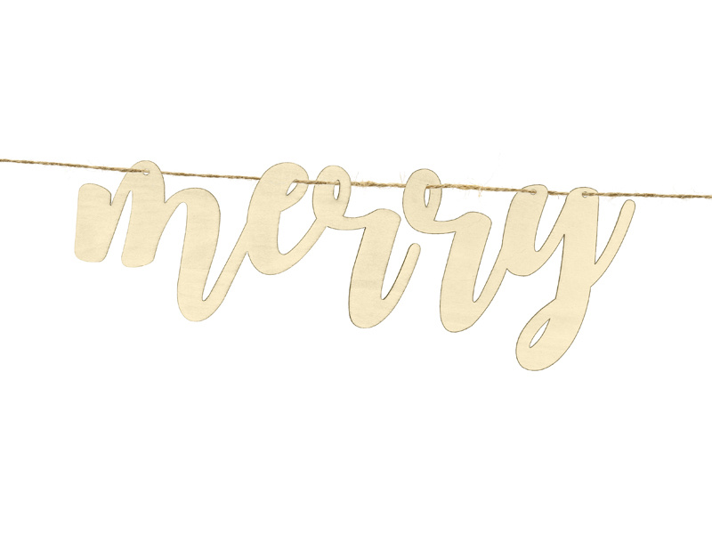 Drewniany baner Merry Christmas – zdjęcie 2