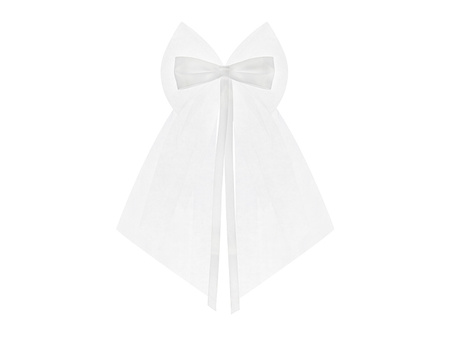 Kokardy z kokardką, biały, 18cm (1 op. / 2 szt.)