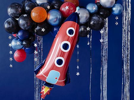 Balon foliowy Rakieta, 44x115cm, mix