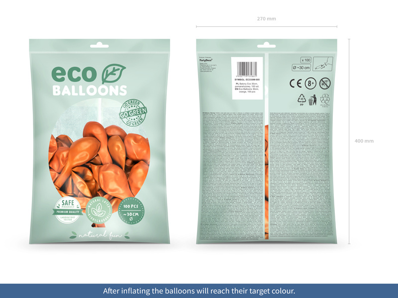 Balony Eco 30cm metalizowane pomarańczowy – przykładowe zastosowanie