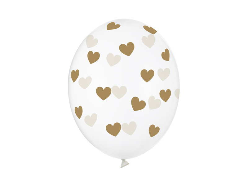 Balony 30cm Serduszka Crystal Clear
