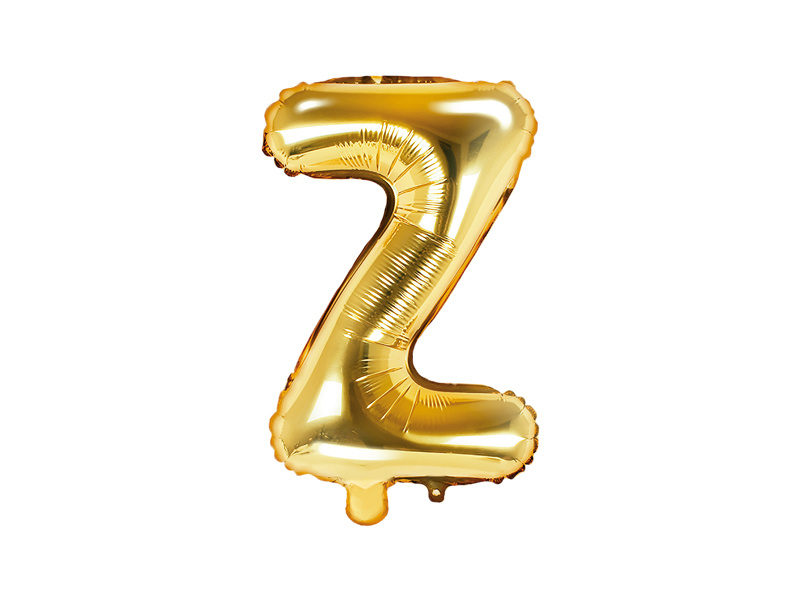 Balon foliowy litera Z złoty 35cm - zdjęcie 1