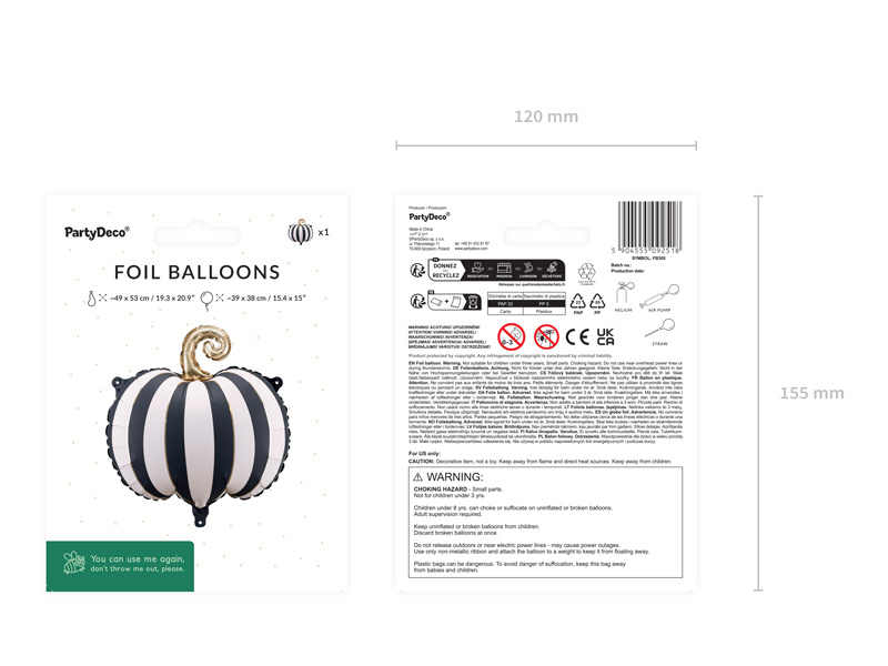 Balon foliowy Dynia w paski - w użyciu podczas imprezy