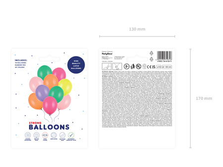 Balony Strong 30cm, Pastel Mix (1 op. / 10 szt.)