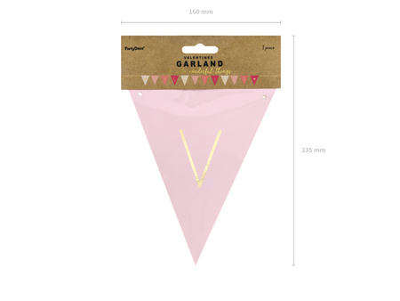 Girlanda Valentines - Flagietki, mix, 2,1 m