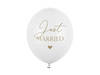 Balony 30cm, Just Married, P. Pure White (1 op. / 50 szt.)