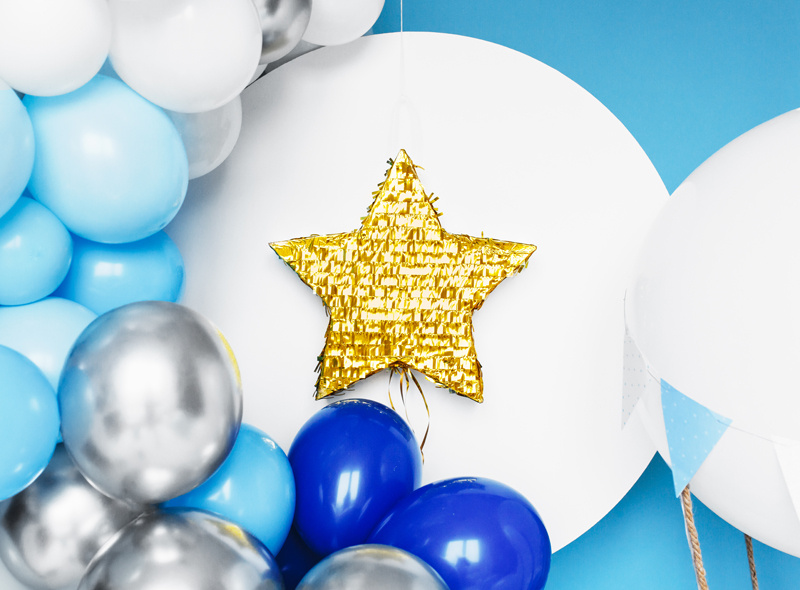 Piniata Gwiazda złota - inspiracja dekoracyjna